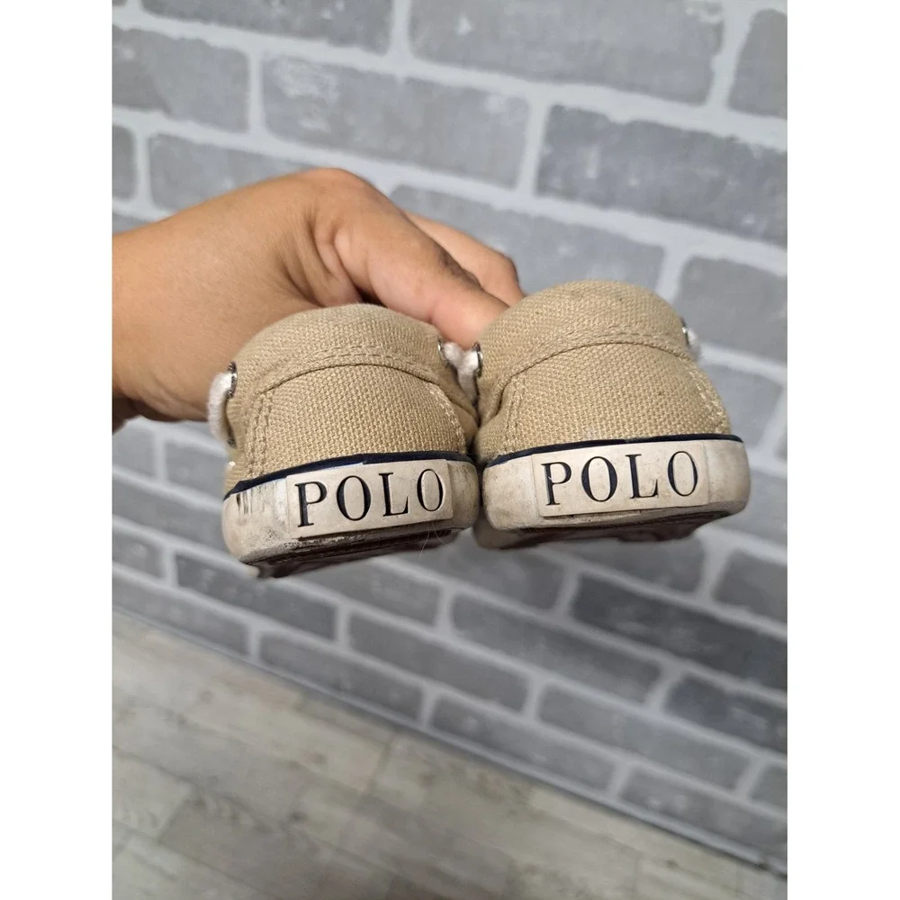 Polo Ralph‎ Lauren Toddler Boy's Boat Tan Shoes Size 8